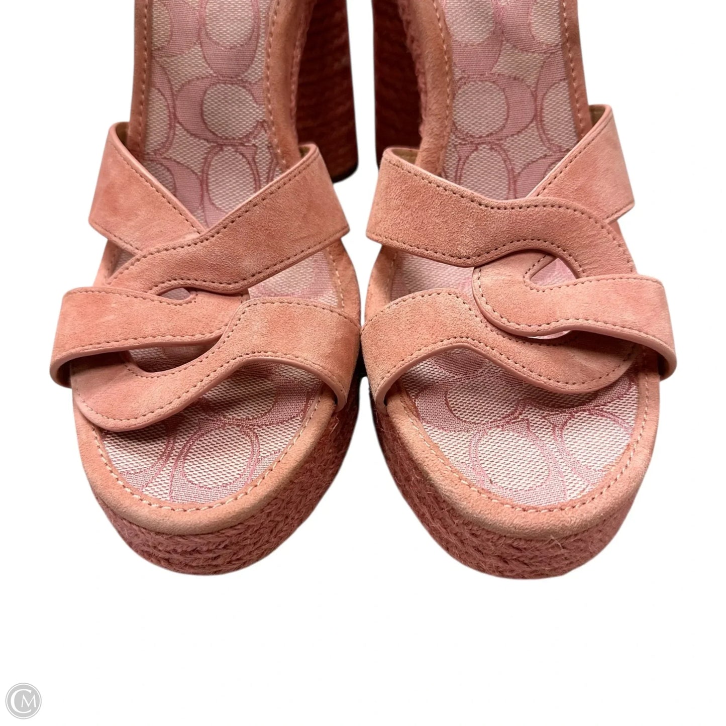 Sandals Designer By Coach In Pink, Size: 9.5