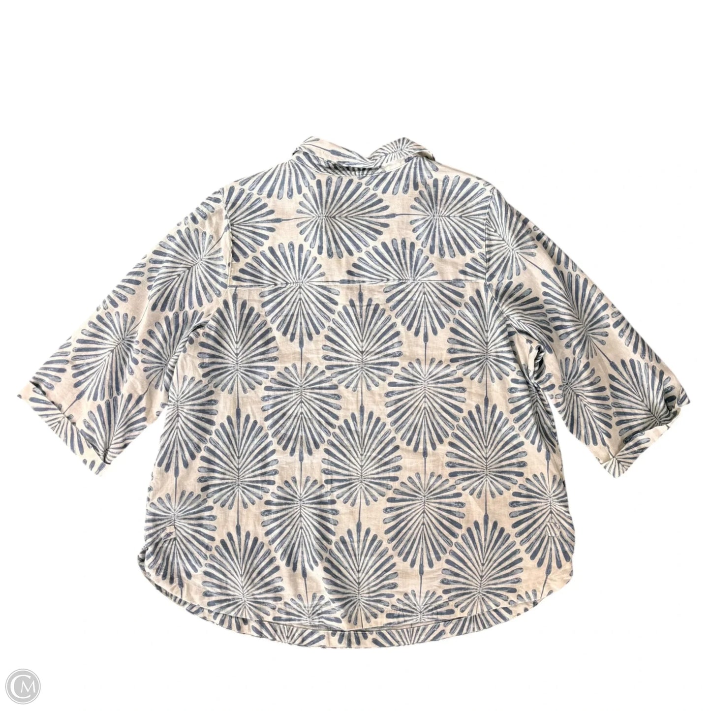 Top Long Sleeve By Joie In Blue & White, Size: 1x