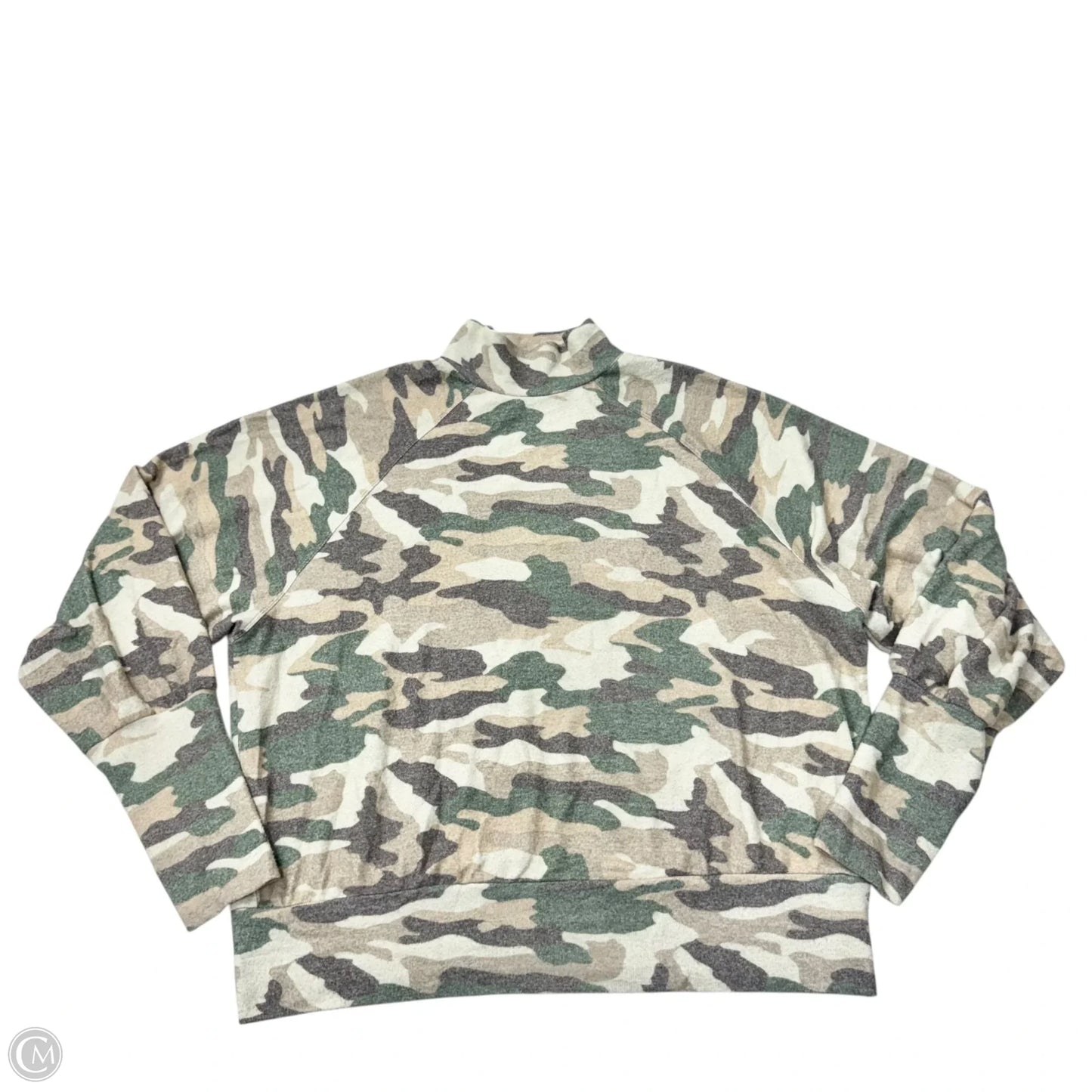 Top Long Sleeve By Maeve In Camouflage Print, Size: 2x