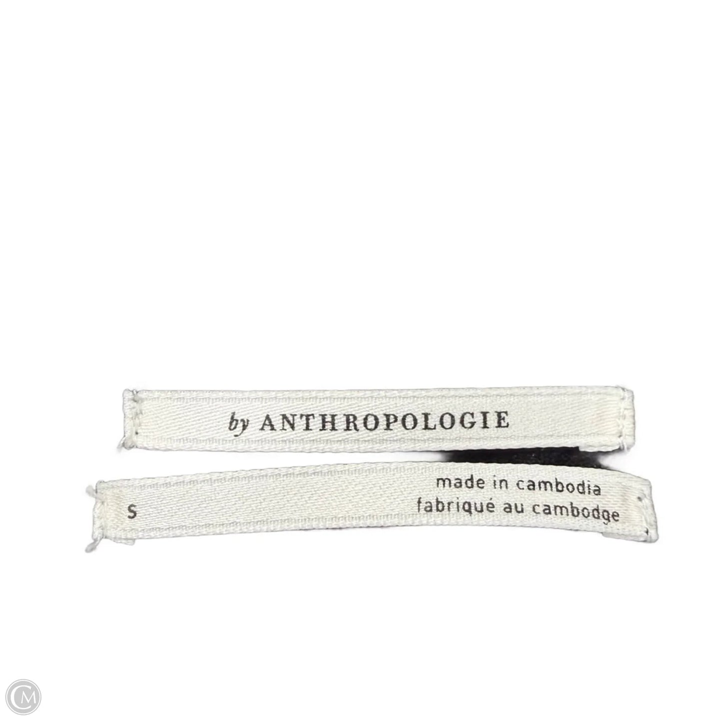Top Long Sleeve By Anthropologie In Black & White, Size: S
