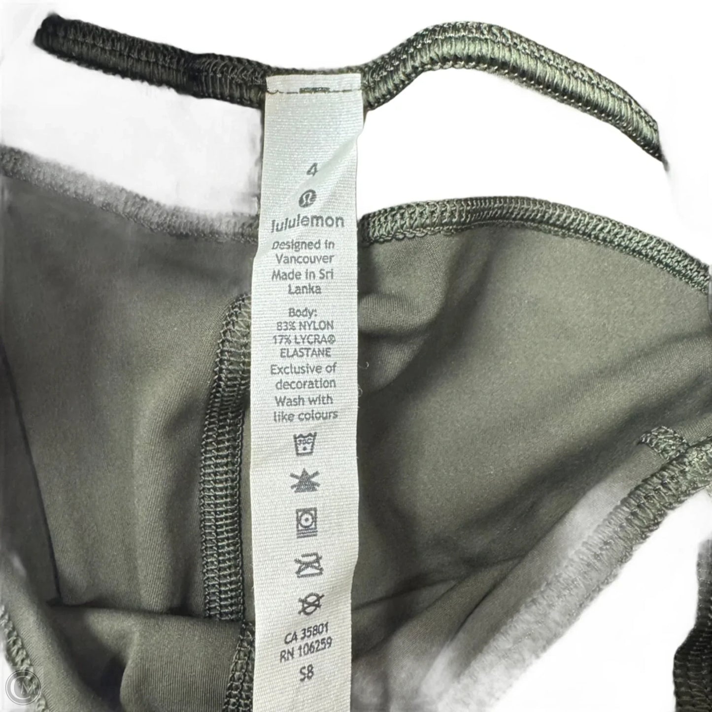 Athletic Leggings By Lululemon In Green, Size: S