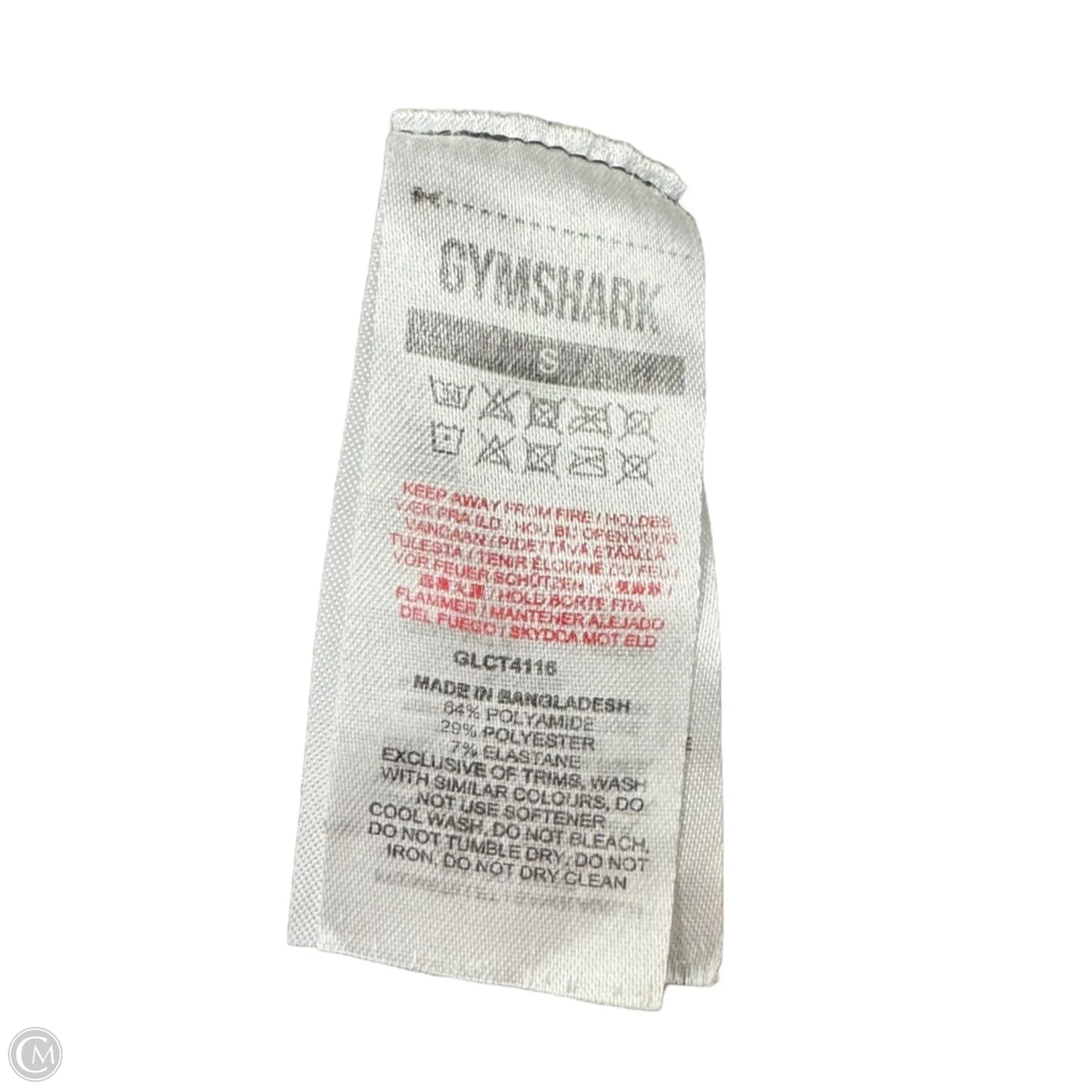 Athletic Top Long Sleeve Crewneck By Gym Shark In Grey, Size: S