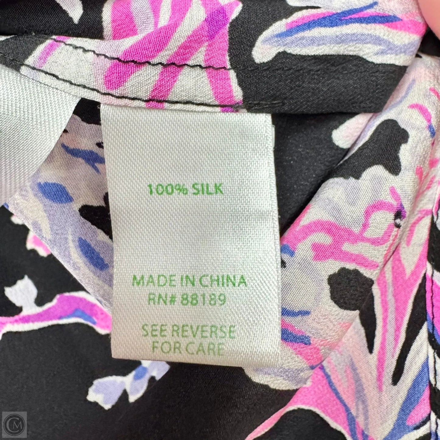 Blouse Designer By Lilly Pulitzer In Black & Purple, Size: Xs