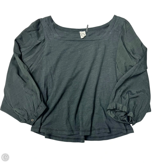Top Long Sleeve By Anthropologie In Black, Size: L
