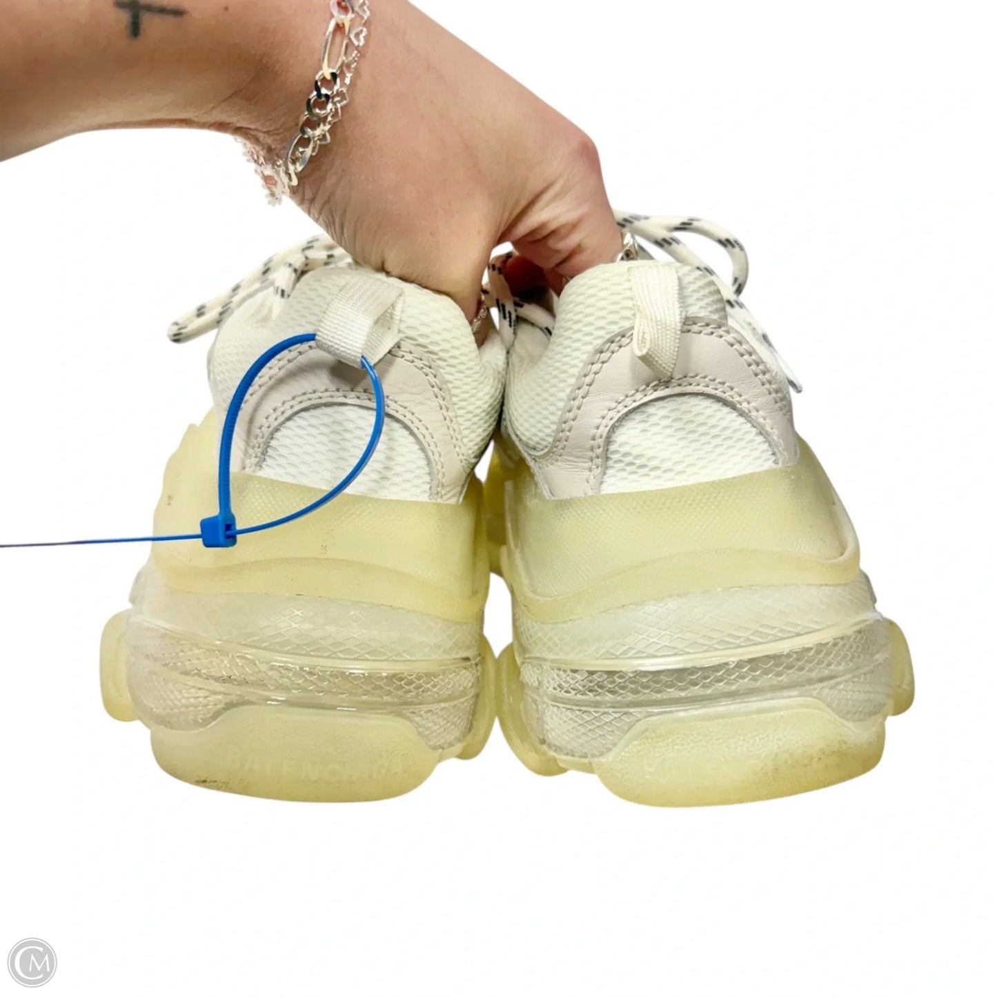 Shoes Luxury Designer By Balenciaga In White, Size: 8