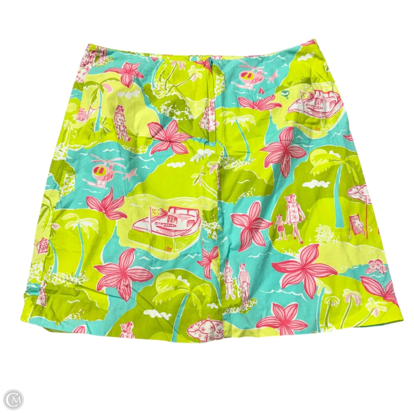 Skirt Designer By Lilly Pulitzer In Blue & Green, Size: 8