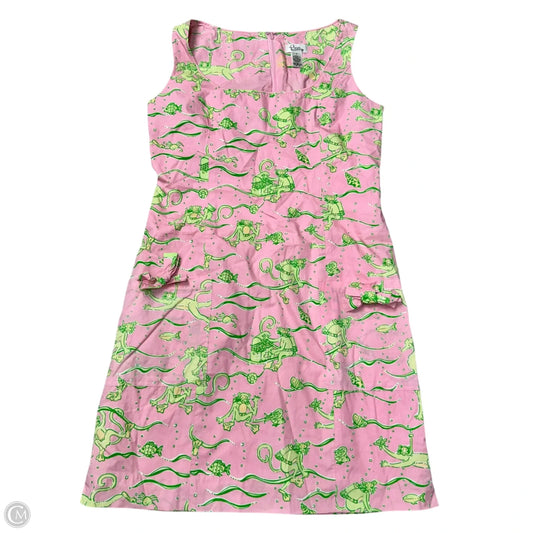 Dress Designer By Lilly Pulitzer In Green & Pink, Size: M