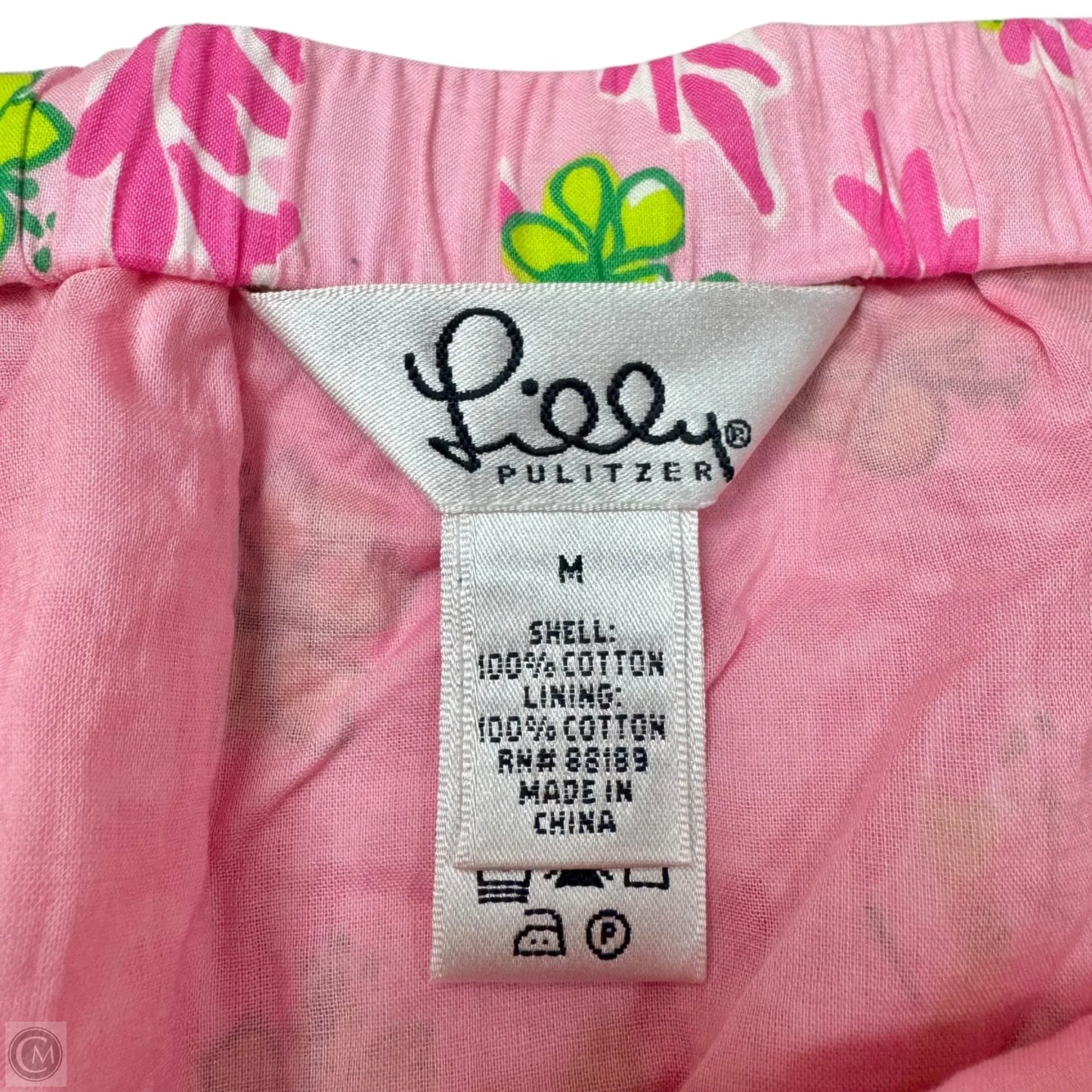 Skirt Designer By Lilly Pulitzer In Green & Pink, Size: M