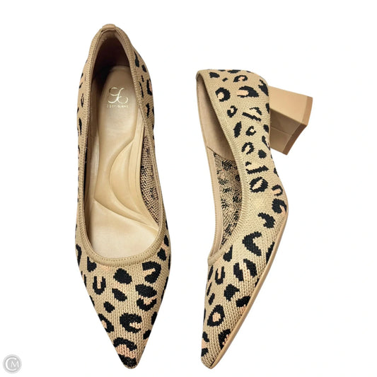Shoes Heels Block By Cosy Island In Animal Print, Size: 8.5