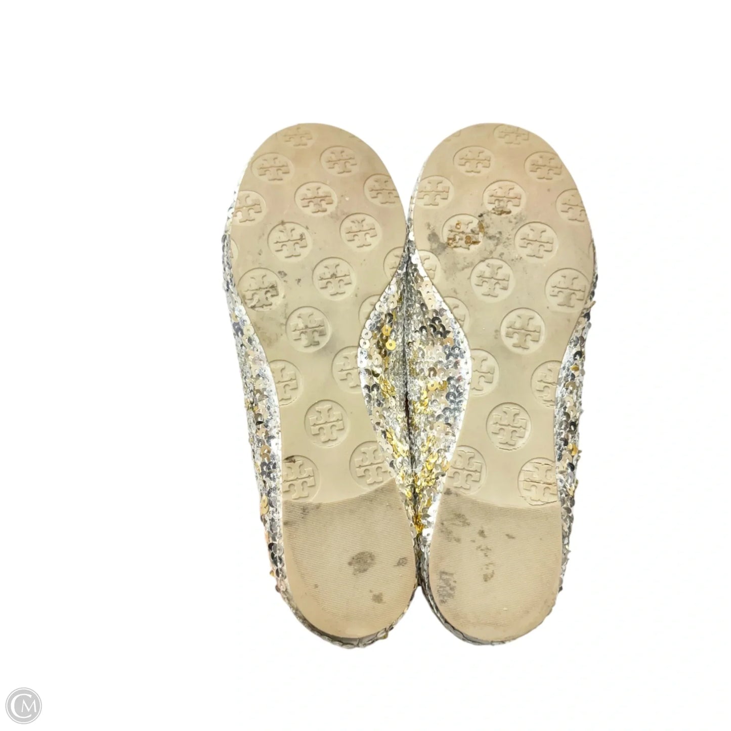 Shoes Designer By Tory Burch In Silver, Size: 6