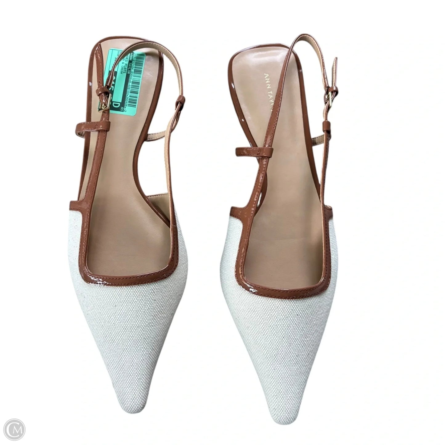 Shoes Flats By Ann Taylor In Brown & Cream, Size: 10