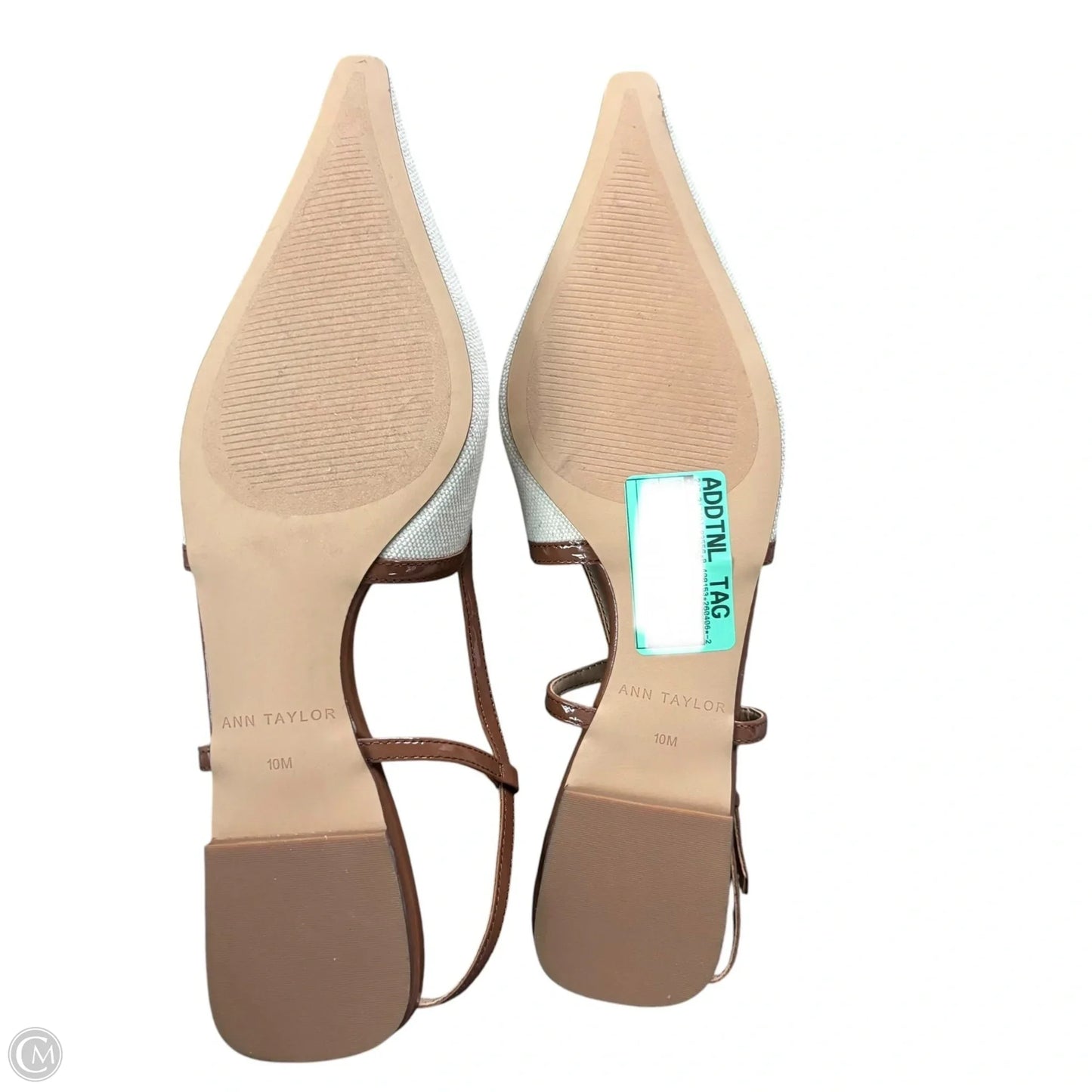 Shoes Flats By Ann Taylor In Brown & Cream, Size: 10