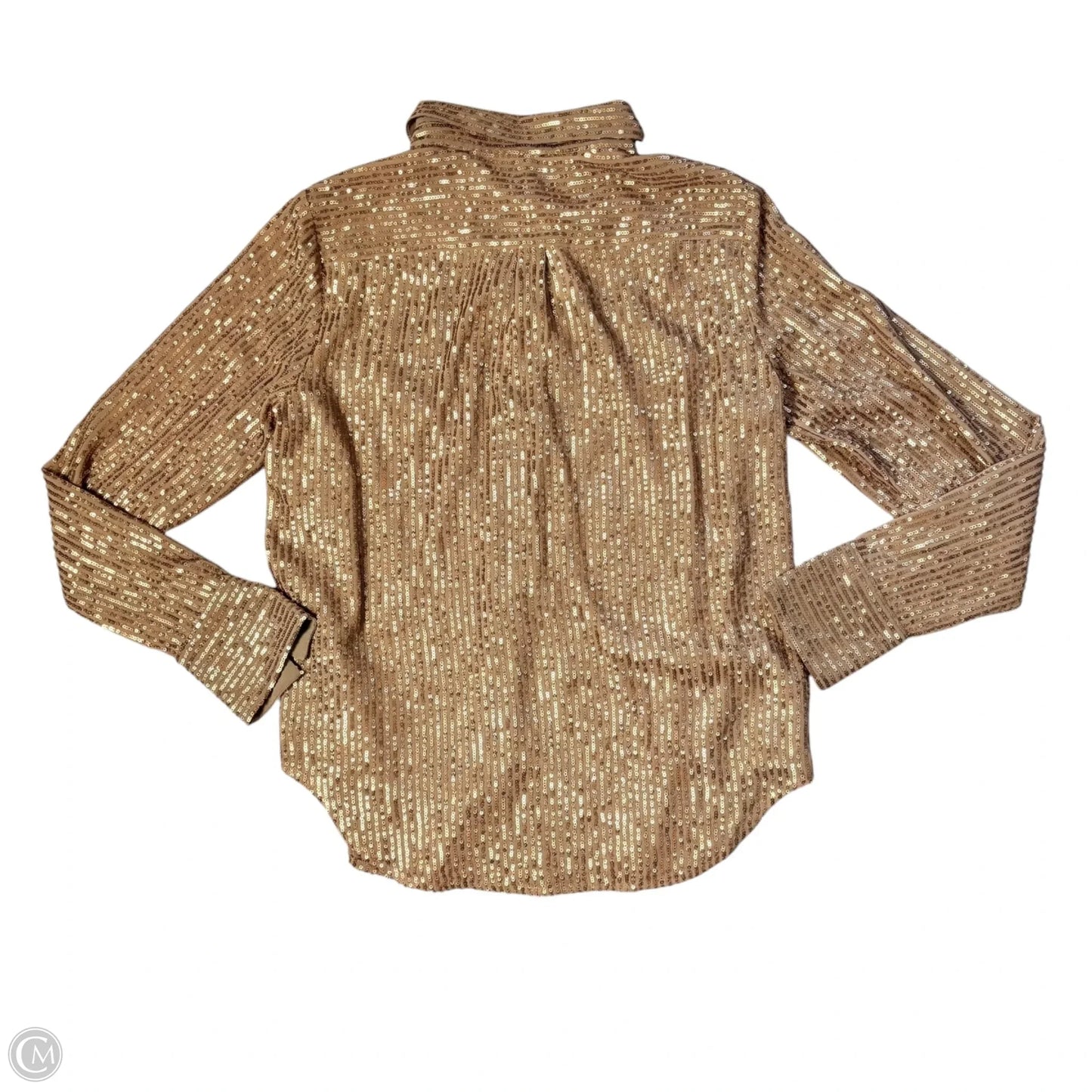 Top Long Sleeve By Anthropologie In Bronze, Size: S