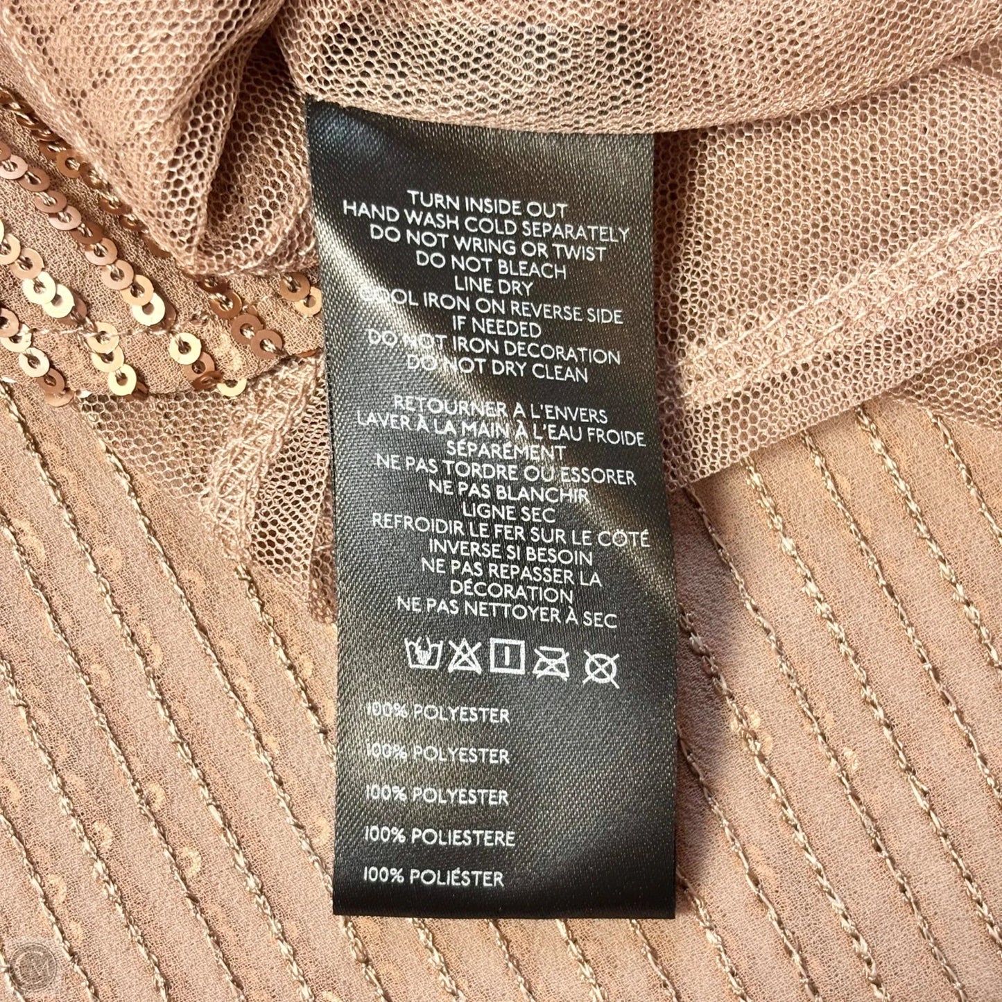 Top Long Sleeve By Anthropologie In Bronze, Size: S