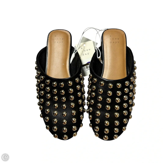 Shoes Flats By A New Day In Black & Silver, Size: 6