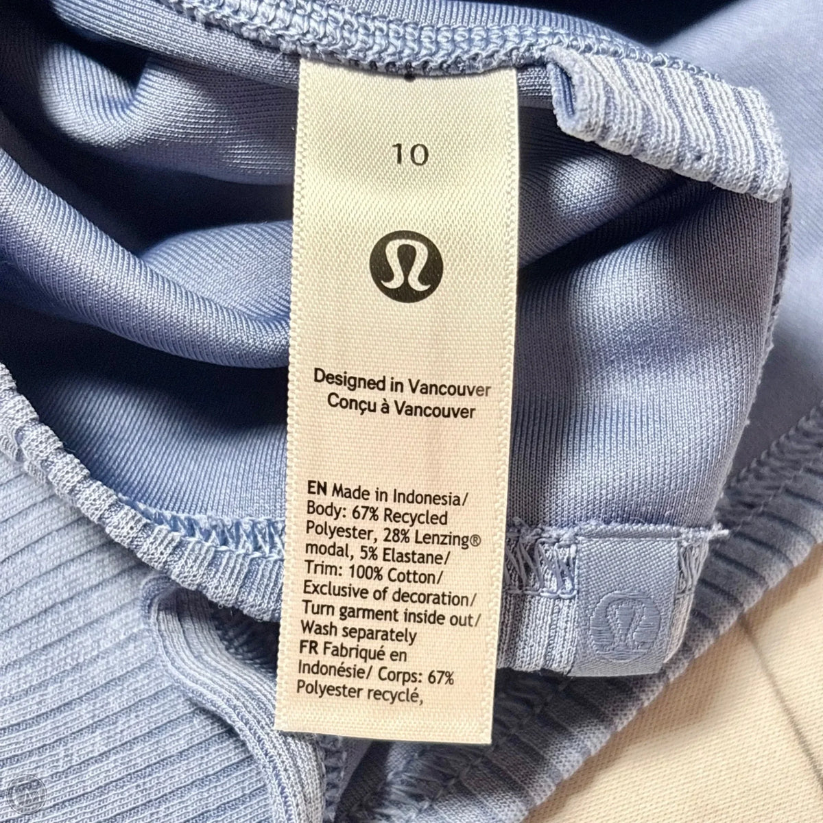 Athletic Tank Top By Lululemon In Blue, Size: M