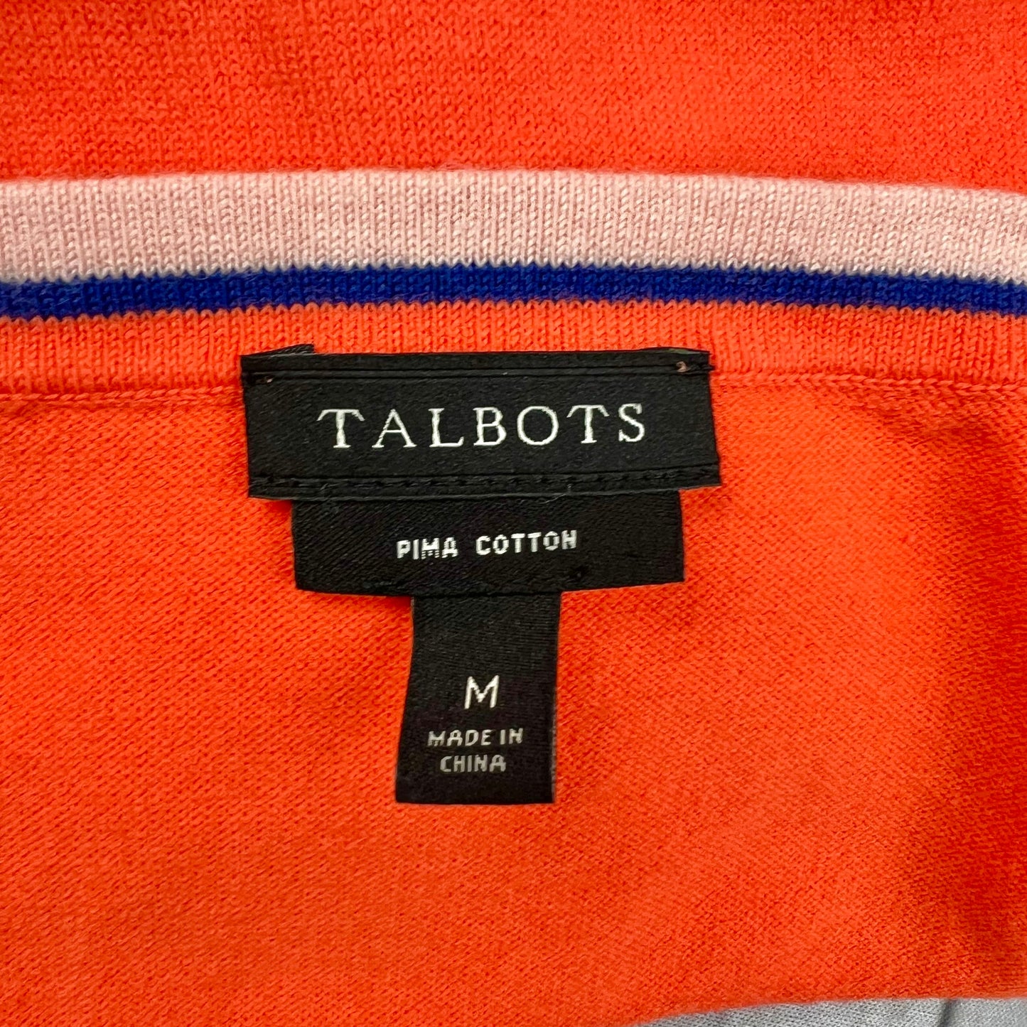 Orange Sweater Short Sleeve By Talbots, Size: M