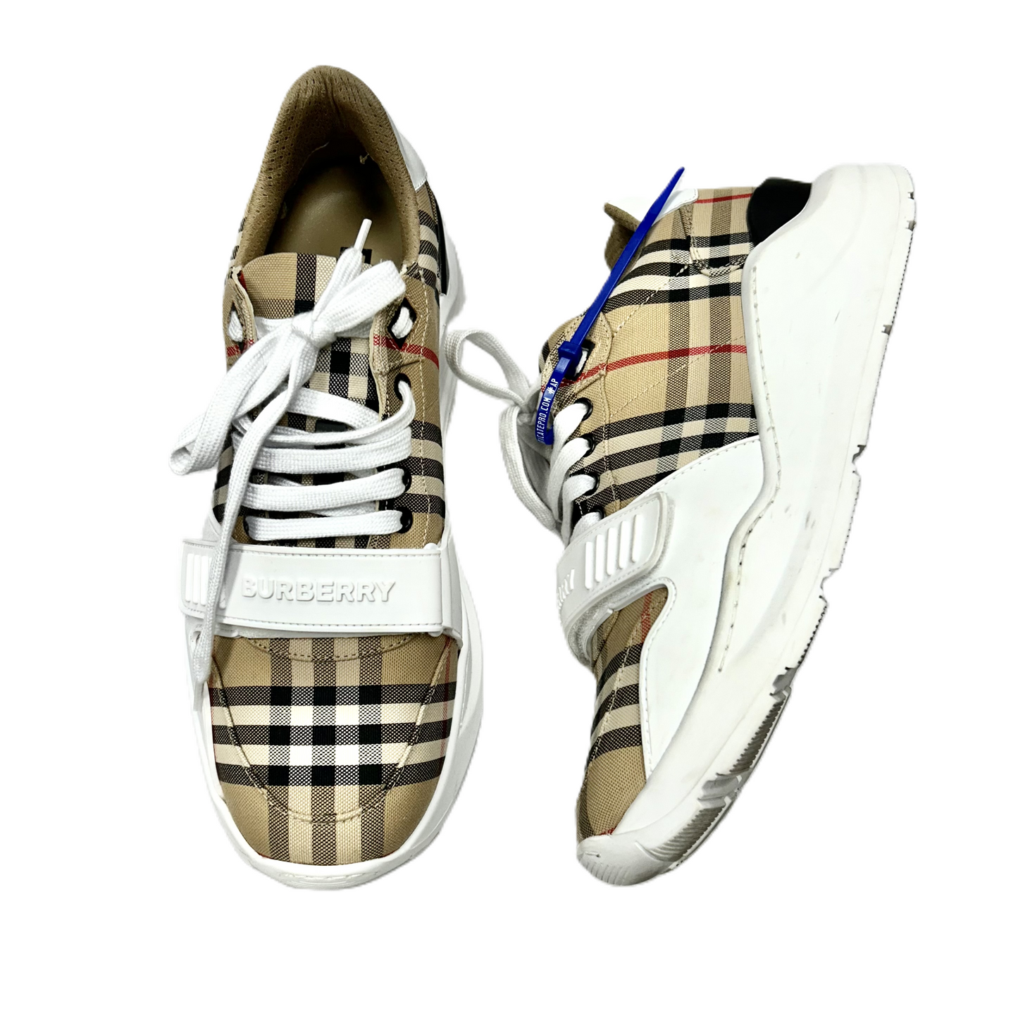 Shoes Luxury Designer By Burberry In Burberry Plaid, Size: 12