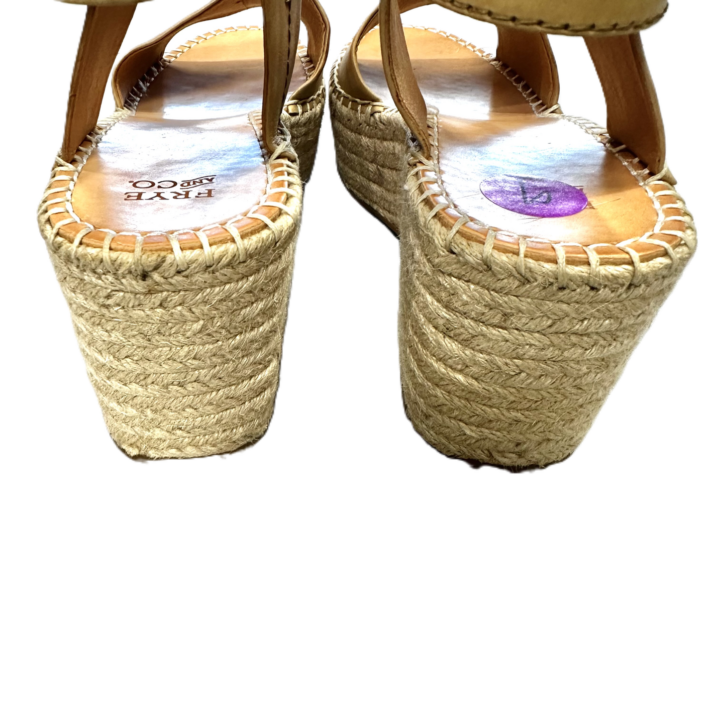 Tan Sandals Heels Wedge By Frye, Size: 9