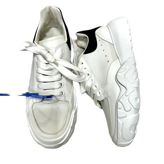 White Shoes Luxury Designer By Alexander Mcqueen, Size: 9
