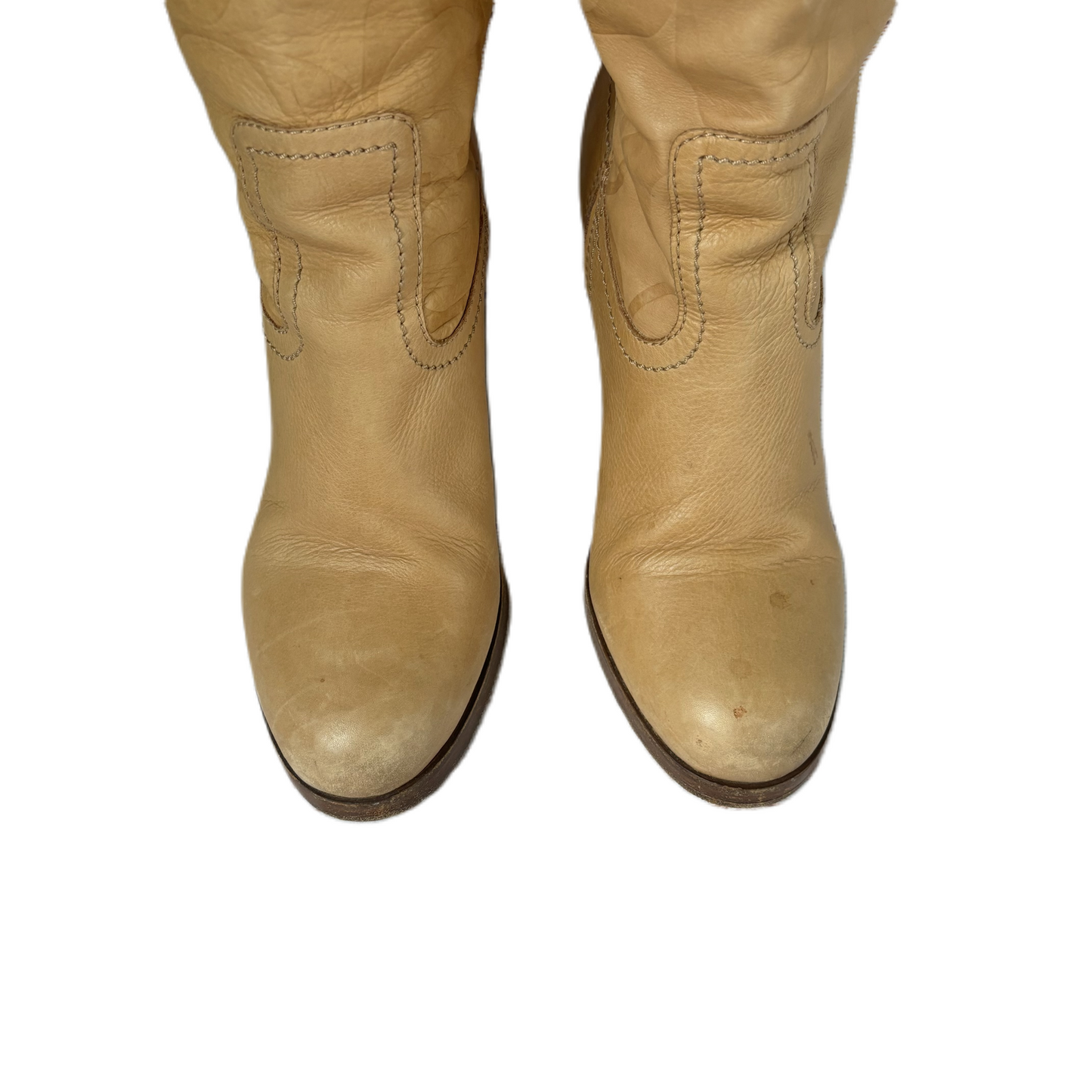 Boots Designer By Coach in Tan, Size: 7.5