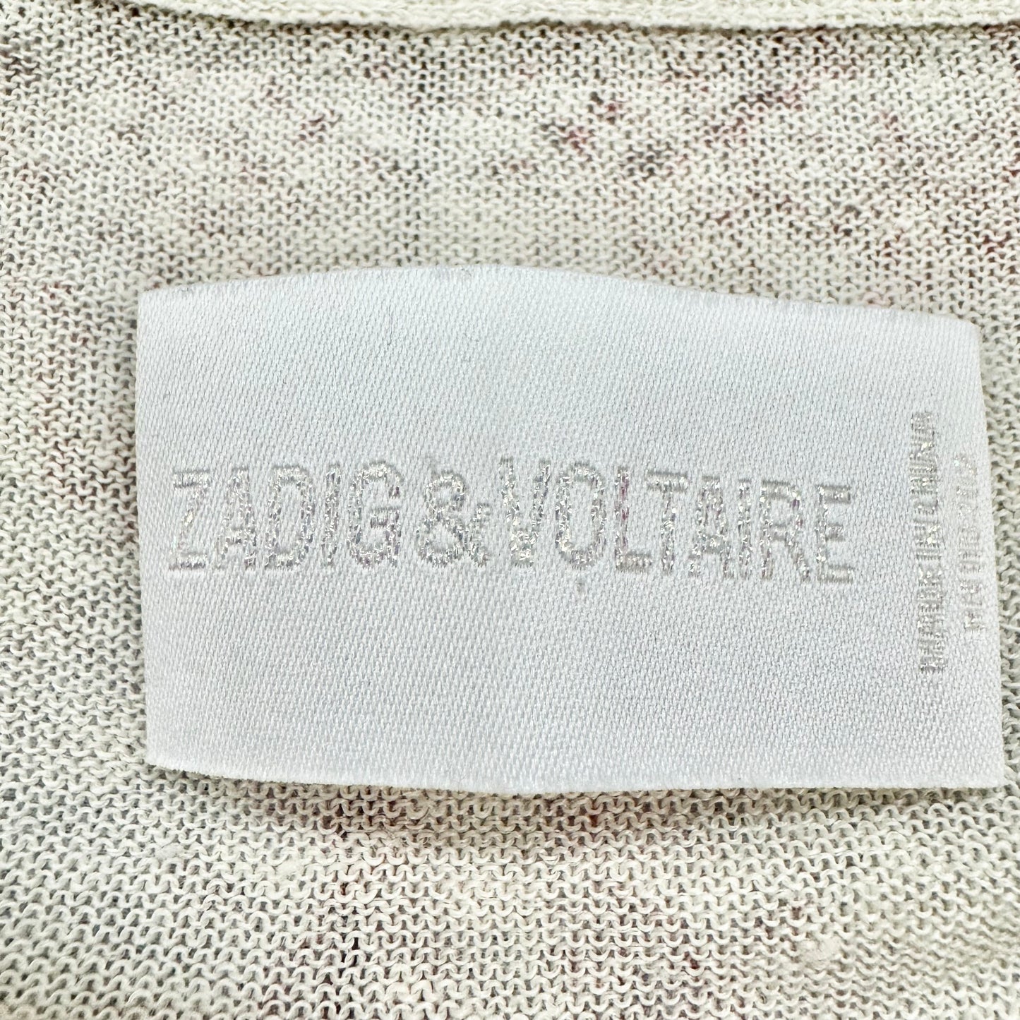 Sweater Cardigan By Zadig And Voltaire In Cream & Pink, Size: M