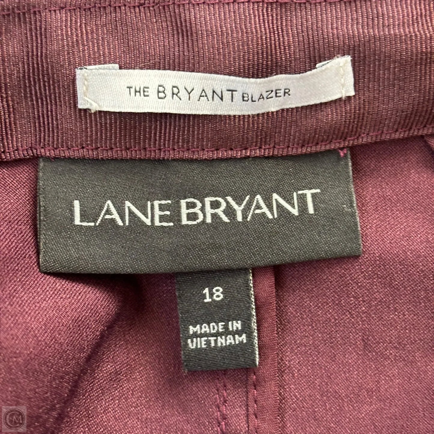 Blazer By Lane Bryant In Maroon, Size: 18
