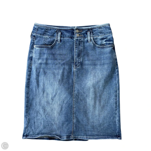 Skirt Midi By Not Your Daughters Jeans In Blue Denim, Size: 6