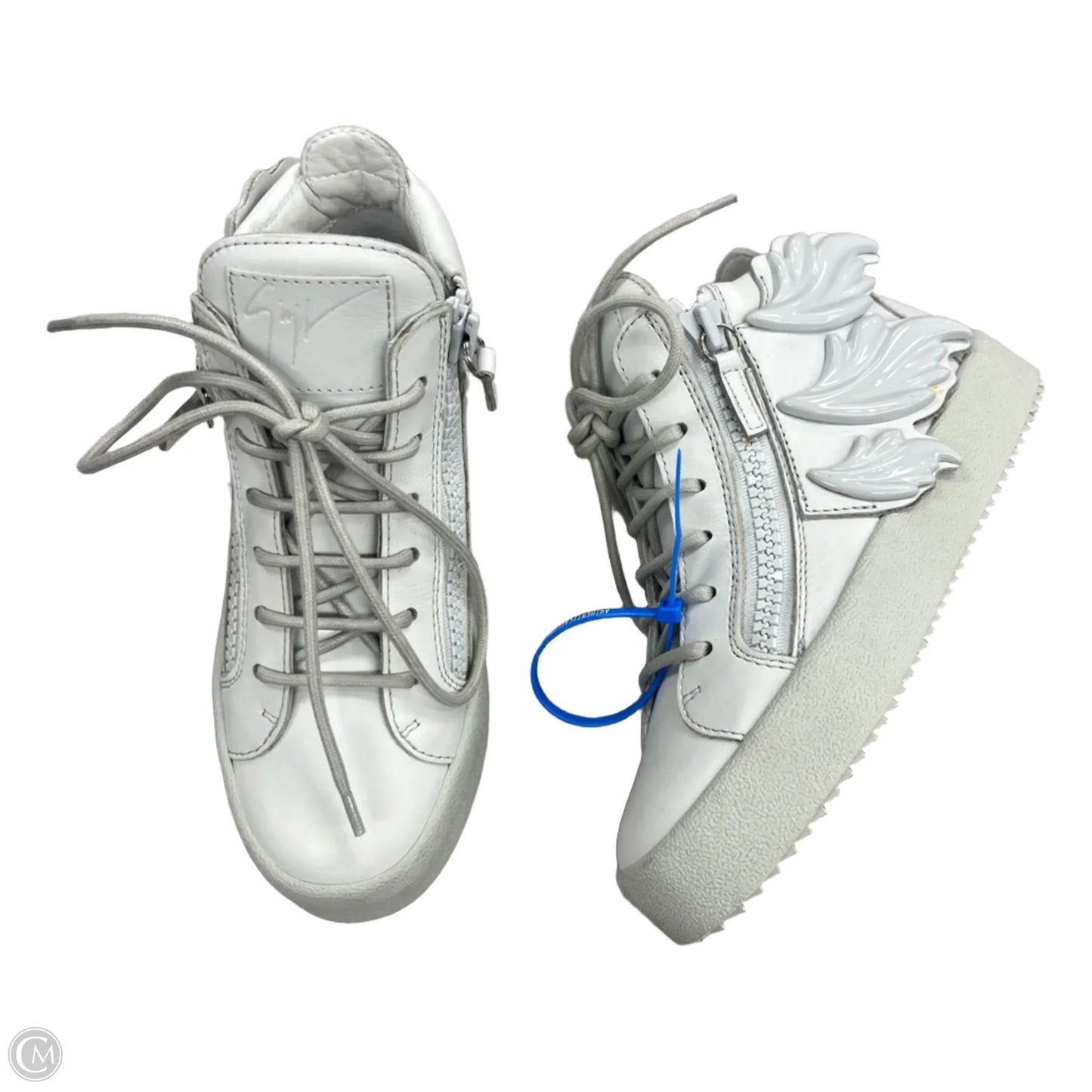 Shoes Luxury Designer By Giuseppe Zanotti In Grey, Size: 5