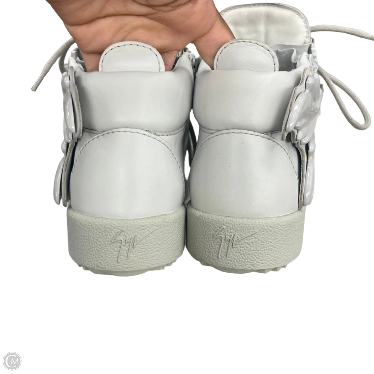 Shoes Luxury Designer By Giuseppe Zanotti In Grey, Size: 5