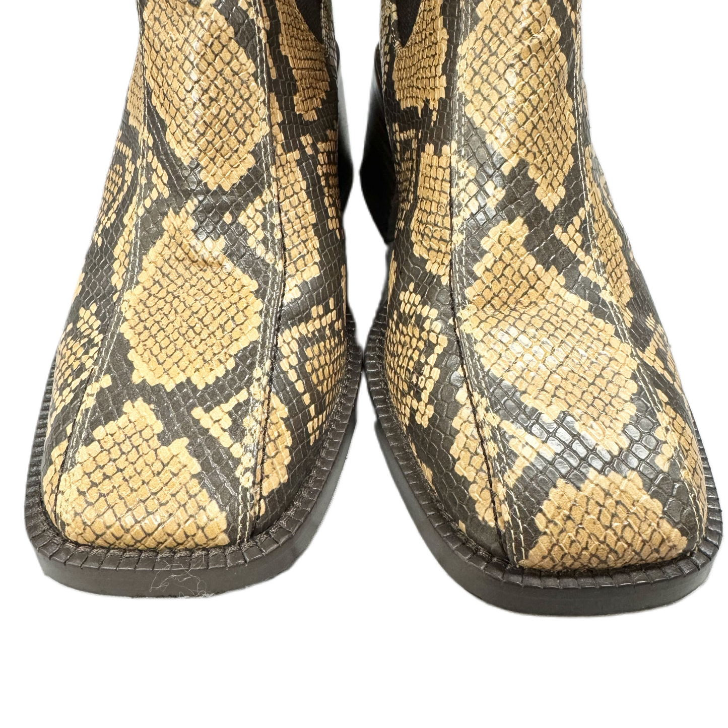 Boots Ankle Heels By Sam Edelman In Snakeskin Print, Size: 10