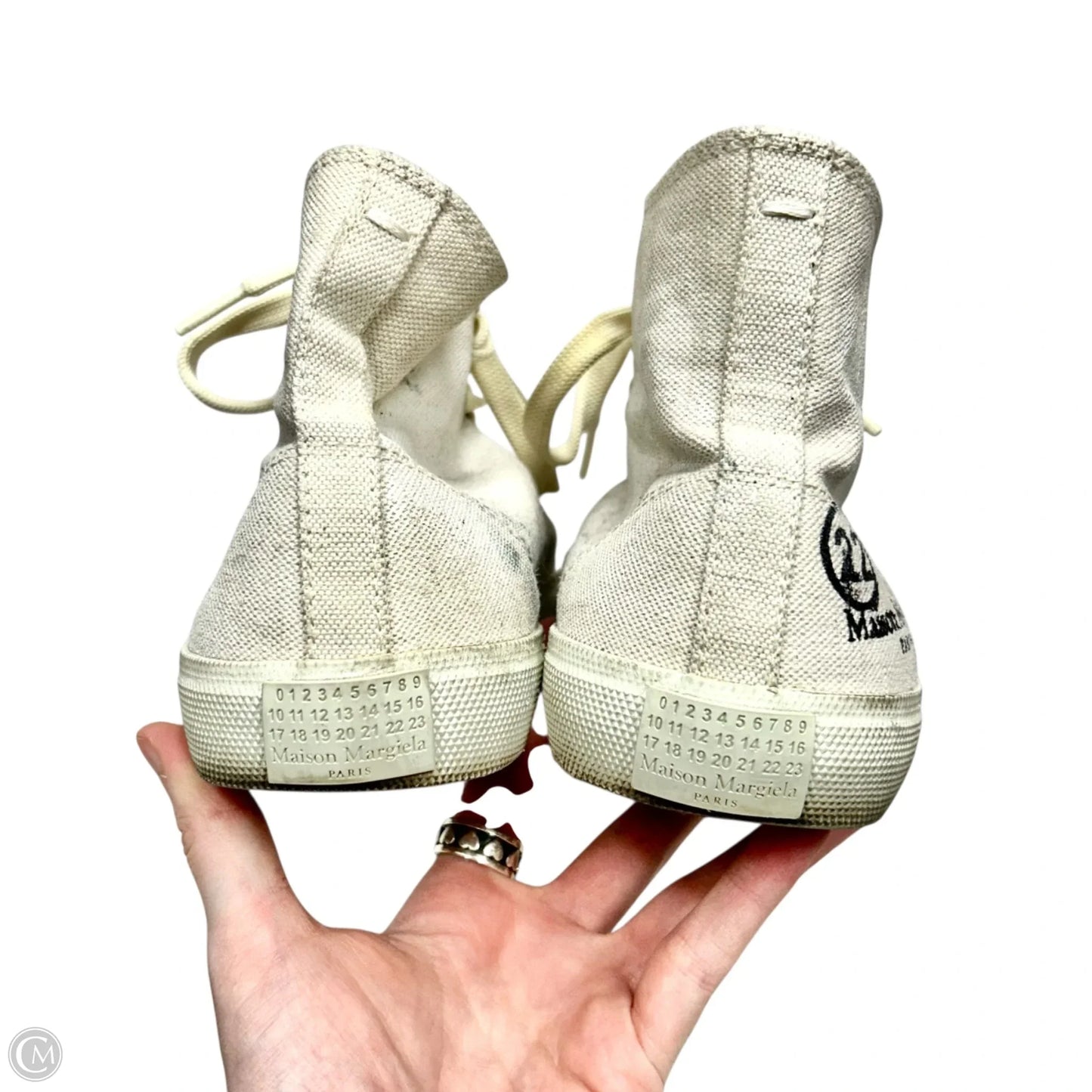 Shoes Luxury Designer By Maison Margiela In White, Size: 7