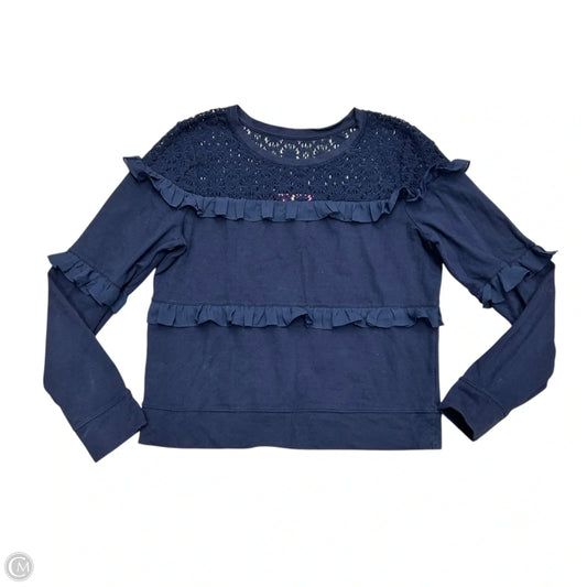Top Long Sleeve Designer By Lilly Pulitzer In Navy, Size: L