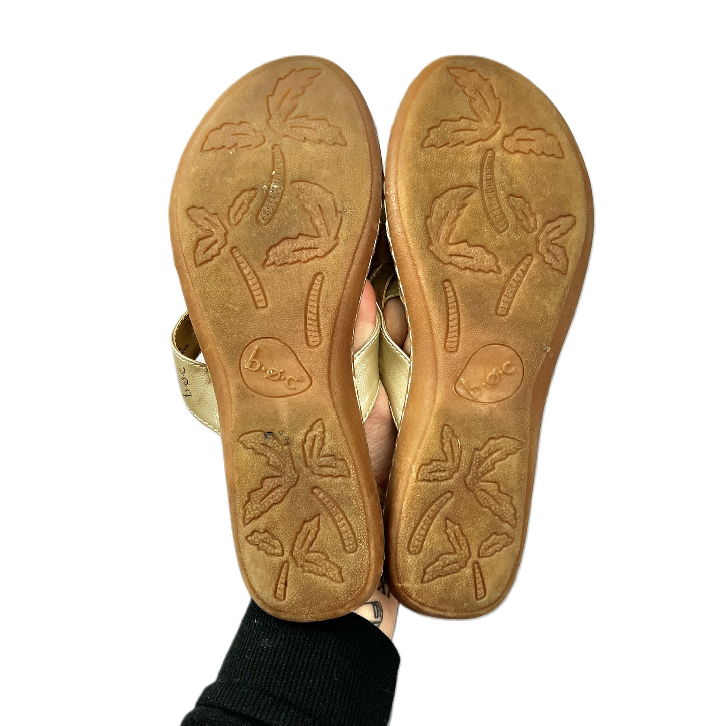 Beige Sandals Flats By Boc, Size: 8