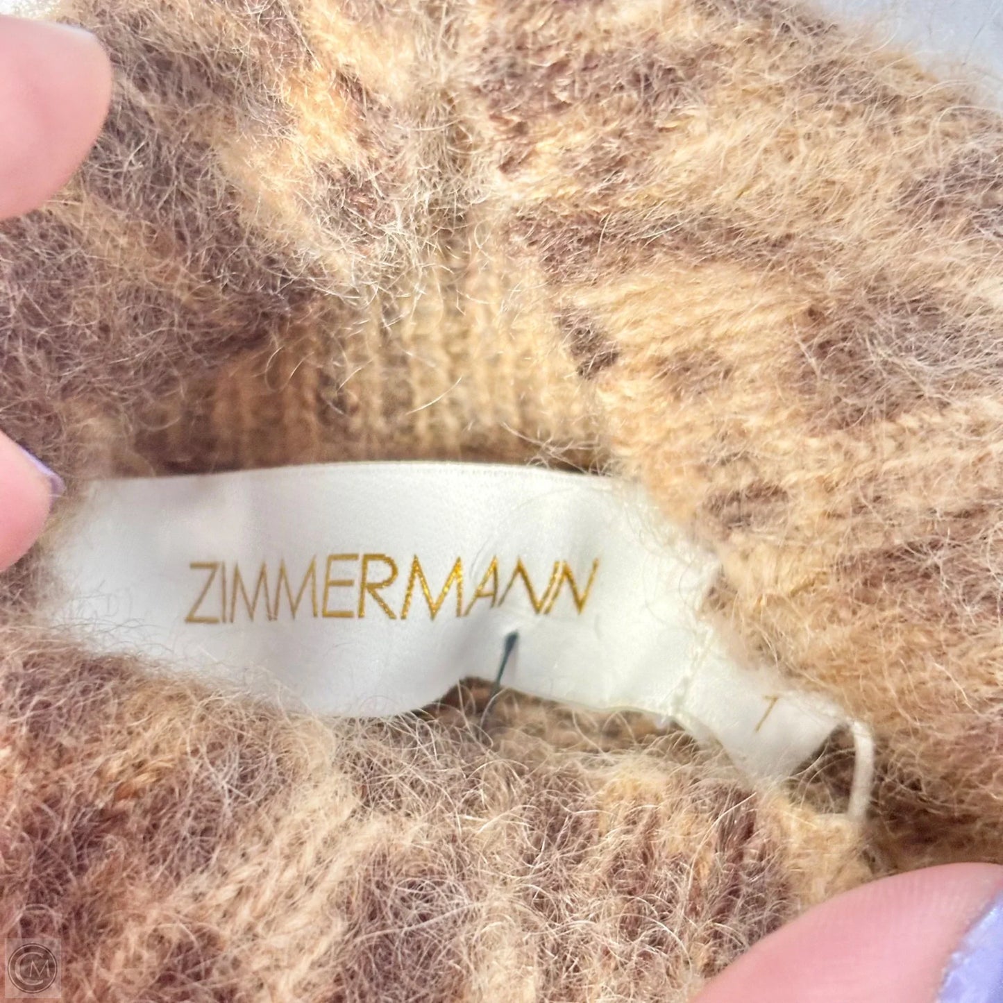 Sweater Designer By Zimmerman In Animal Print, Size: S