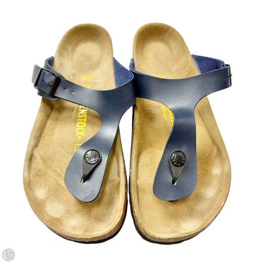 Sandals Flats By Birkenstock In Blue, Size: 9.5