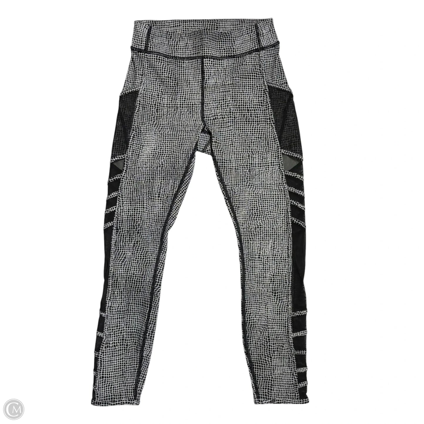 Athletic Leggings By Lululemon In Black & White, Size: S