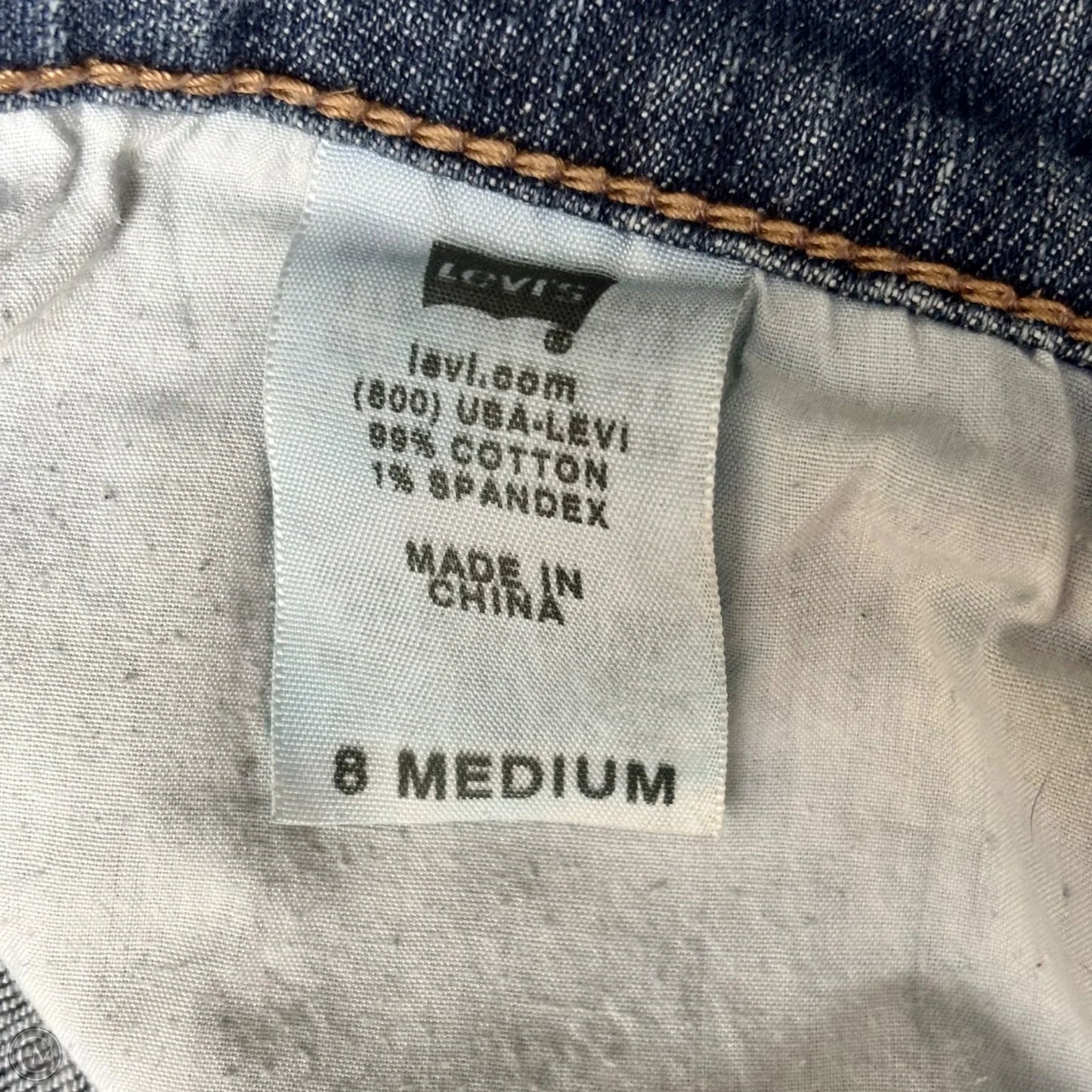 Jeans Boot Cut By Levis In Blue Denim, Size: 8