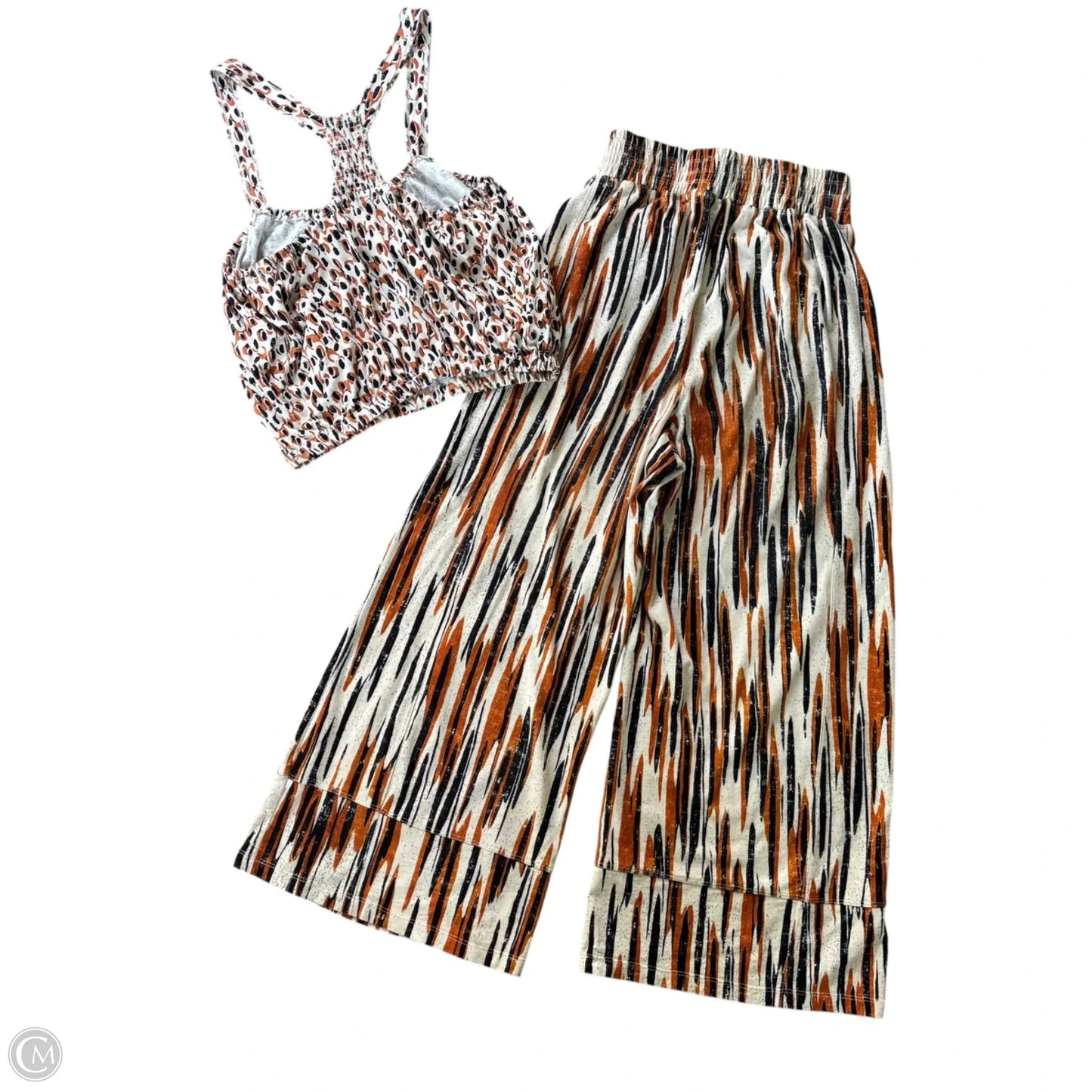 Pants Set 2pc By Daily Practice By Anthropologie In Brown & Cream, Size: Xs