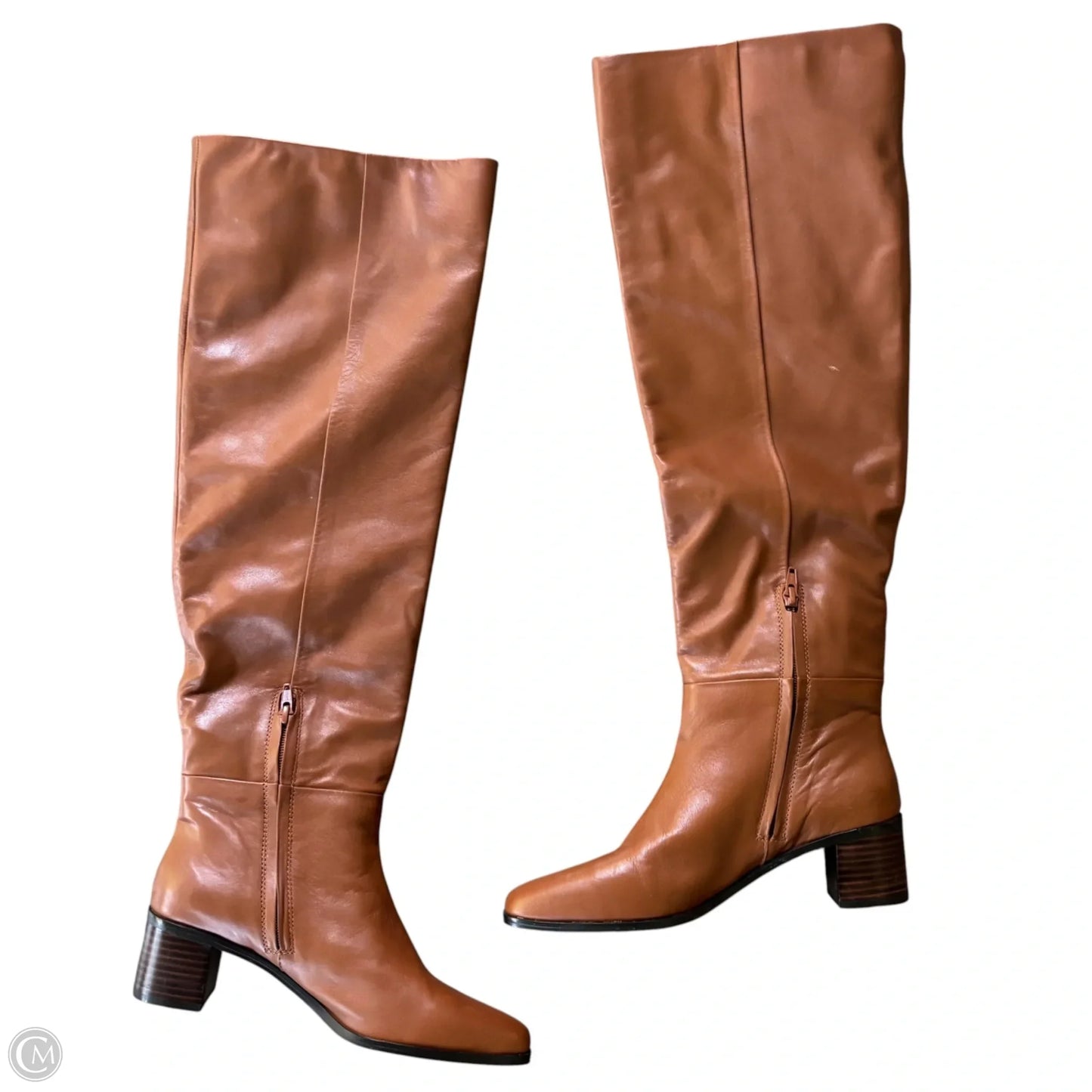 Boots Knee Heels By Madewell In Brown, Size: 8.5