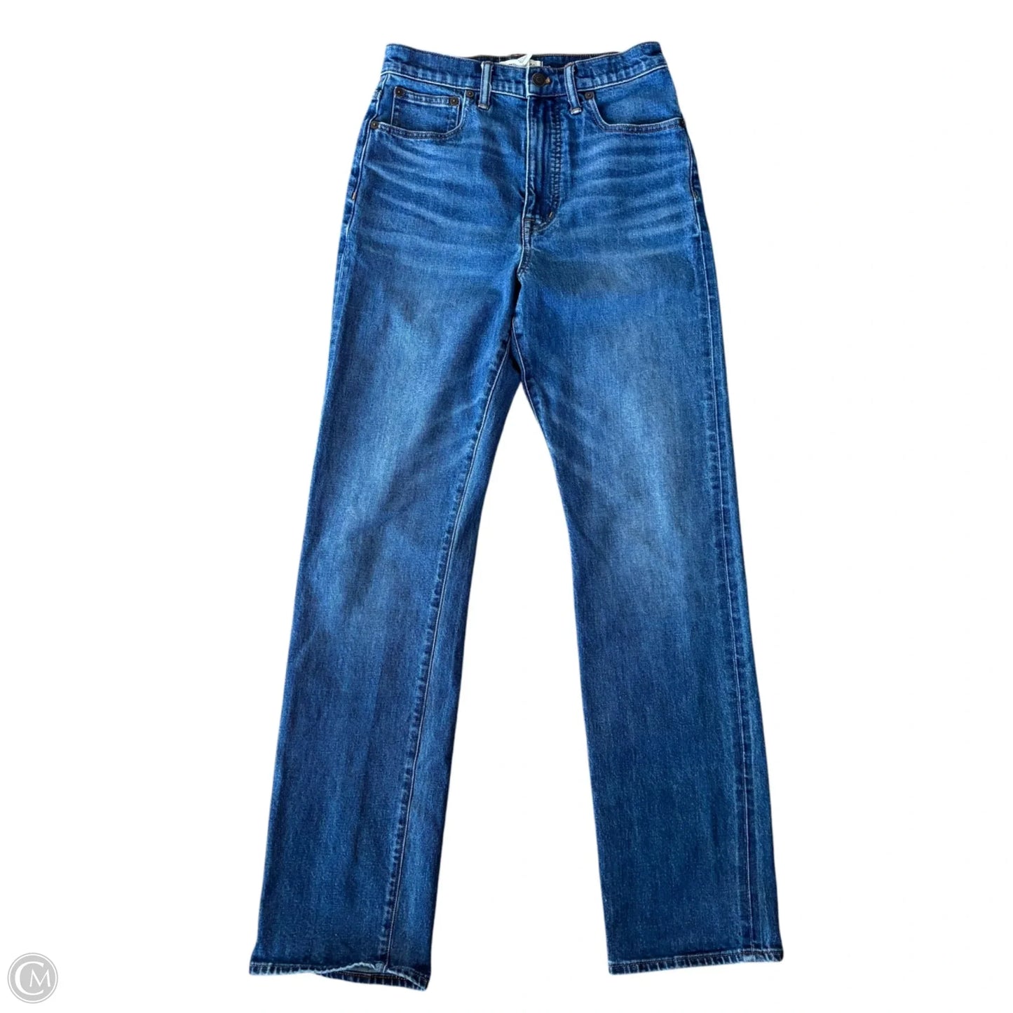 Jeans Straight By Madewell In Blue Denim, Size: 4