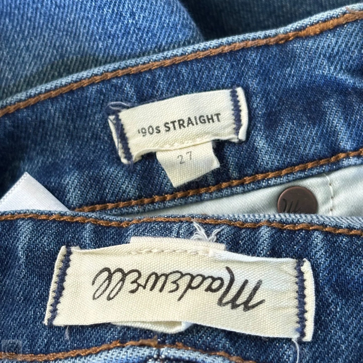 Jeans Straight By Madewell In Blue Denim, Size: 4