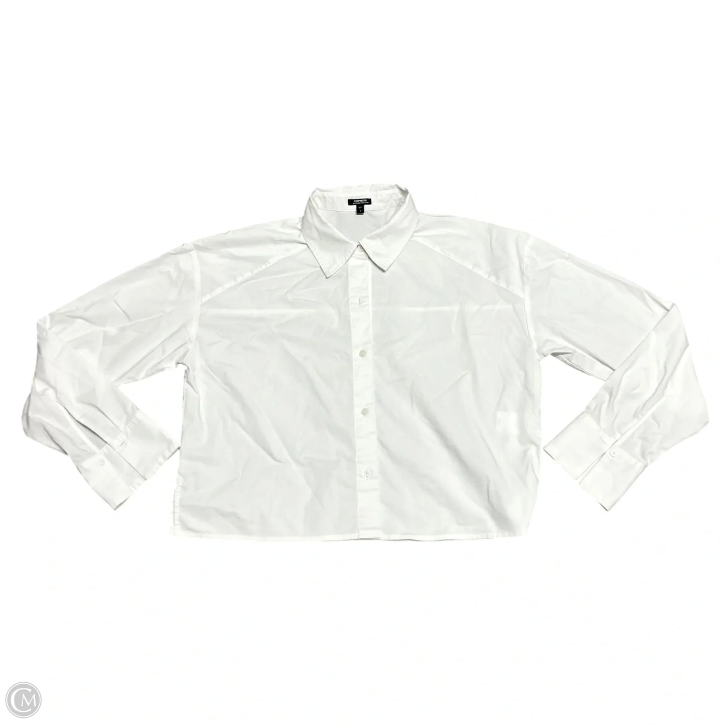 Top Long Sleeve By Express In White, Size: S