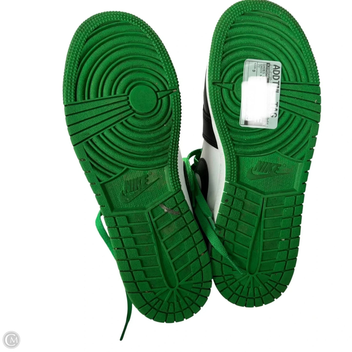 Shoes Luxury Designer By Jordan In Green & White, Size: 9