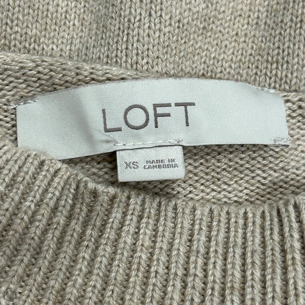 Sweater By Loft In Cream & Red, Size: Xs