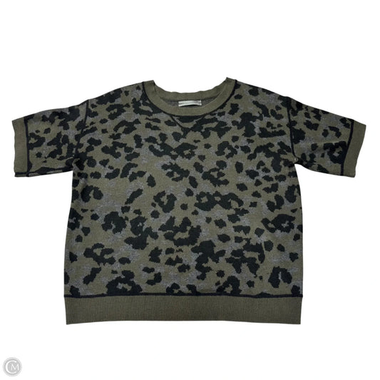 Sweater Short Sleeve By Anthropologie In Camouflage Print, Size: L