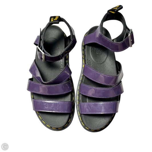 Sandals Flats By Dr Martens In Purple, Size: 8