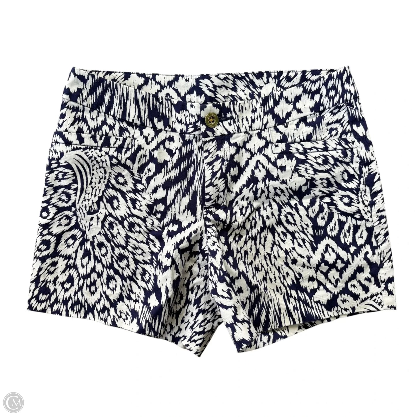 Shorts Designer By Lilly Pulitzer In Blue & White, Size: 0p