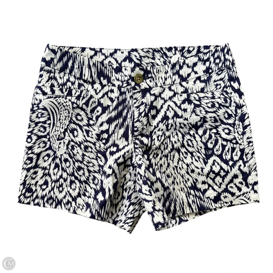 Shorts Designer By Lilly Pulitzer In Blue & White, Size: 0p