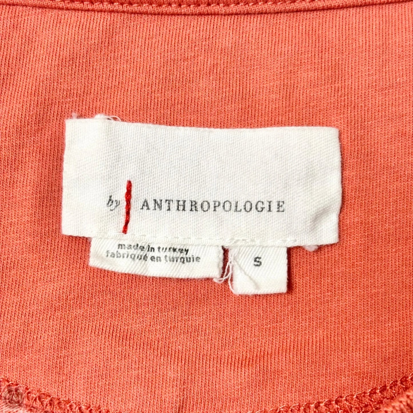 Top Short Sleeve By Anthropologie In Orange, Size: S